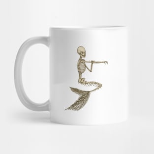 BATHING MERMAID SKELETON - SEPIA Mug